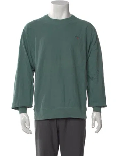 Pre-owned Noah Crew Neck Long Sleeve Sweatshirt In Green