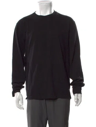 Pre-owned Noah Crew Neck Long Sleeve T-shirt In Black
