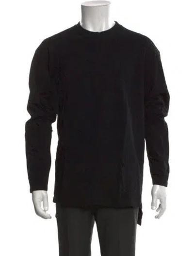 Pre-owned Noah Crew Neck Long Sleeve T-shirt In Black