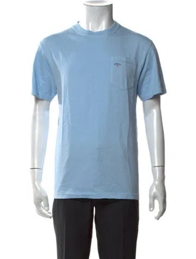 Pre-owned Noah Crew Neck Short Sleeve T-shirt In Blue