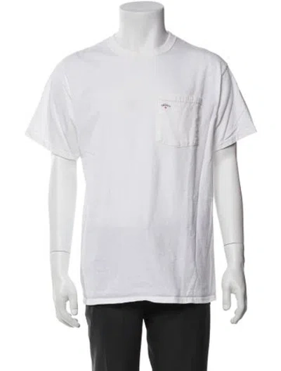 Pre-owned Noah Crew Neck Short Sleeve T-shirt In White
