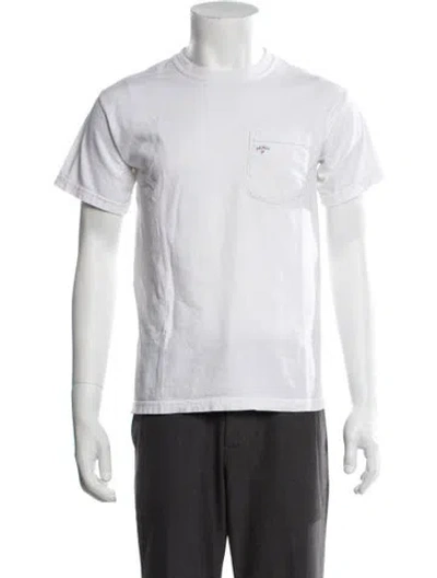 Pre-owned Noah Crew Neck Short Sleeve T-shirt In White