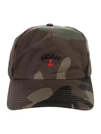 Pre-owned Noah Embroidered Adjustable Hat In Green