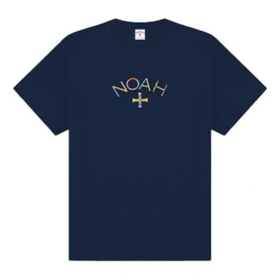 Noah Embroidered Core Logo T-shirt 'navy'