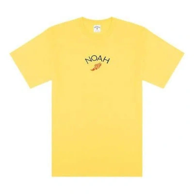 Noah Embroidered Winged Foot Logo T-shirt 'yellow'