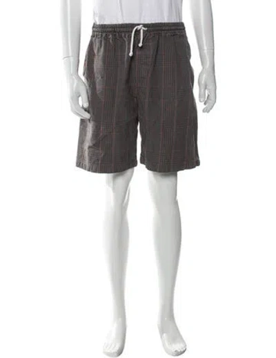 Pre-owned Noah Flat Front Shorts In Gray
