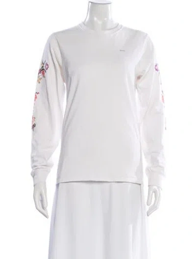Pre-owned Noah Floral Print Crew Neck T-shirt In Multi