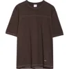 Noah Football Cotton T-shirt In Brown
