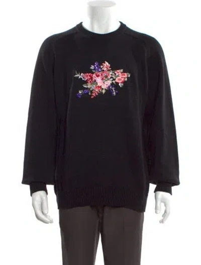 Pre-owned Noah Graphic Print Crew Neck Pullover In Black