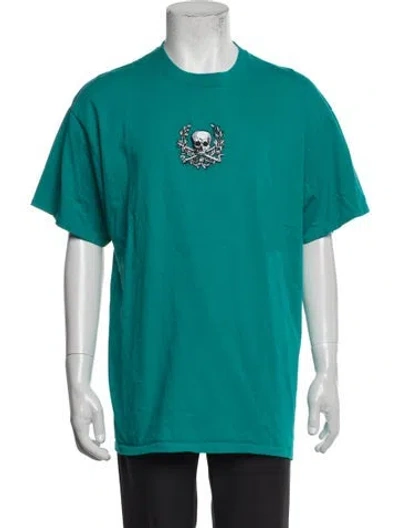 Pre-owned Noah Graphic Print Crew Neck T-shirt In Green