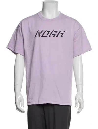 Pre-owned Noah Graphic Print Crew Neck T-shirt In Purple