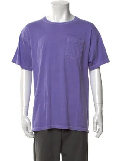 Pre-owned Noah Graphic Print Crew Neck T-shirt In Purple