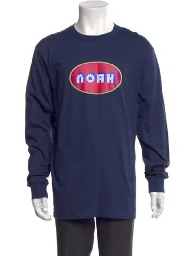 Pre-owned Noah Graphic Print Crew Neck T-shirt W/ Tags In Blue