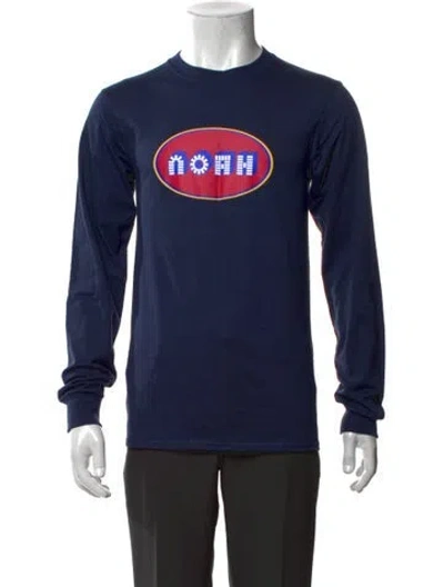 Pre-owned Noah Graphic Print Crew Neck T-shirt W/ Tags In Blue