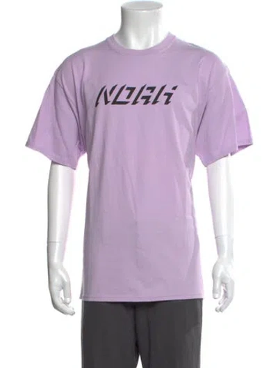 Pre-owned Noah Graphic Print Crew Neck T-shirt W/ Tags In Purple