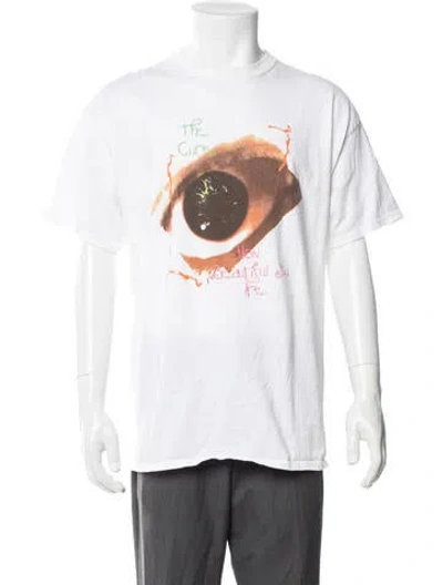 Pre-owned Noah Graphic Print Crew Neck T-shirt In White