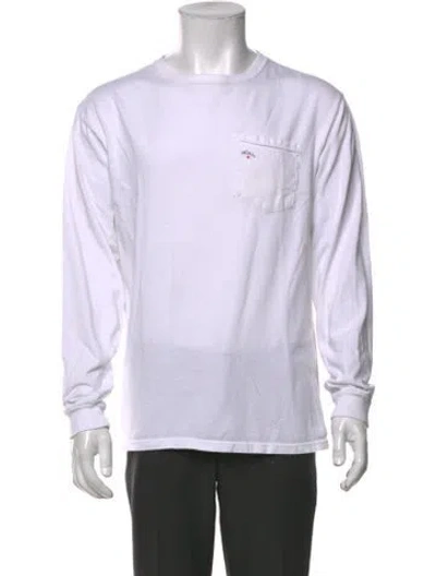 Pre-owned Noah Graphic Print Crew Neck T-shirt In White