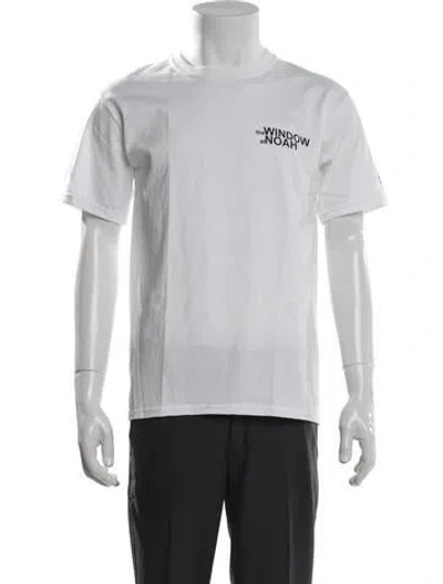 Pre-owned Noah Graphic Print Crew Neck T-shirt In White