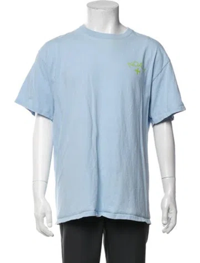 Pre-owned Noah Graphic Print Short Sleeve Shirt In Blue