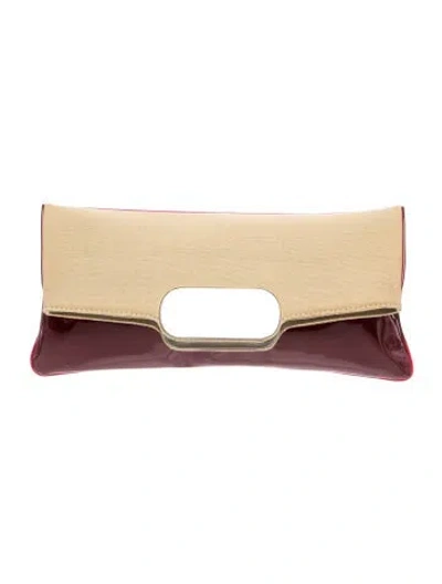 Pre-owned Noah Leather Clutch In Neutral