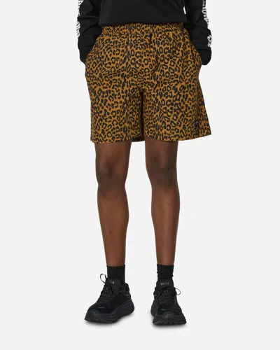 Noah Leopard Swim Trunks In Brown