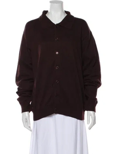 Pre-owned Noah Long Sleeve Button-up Top In Brown