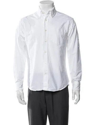 Pre-owned Noah Long Sleeve Dress Shirt In White