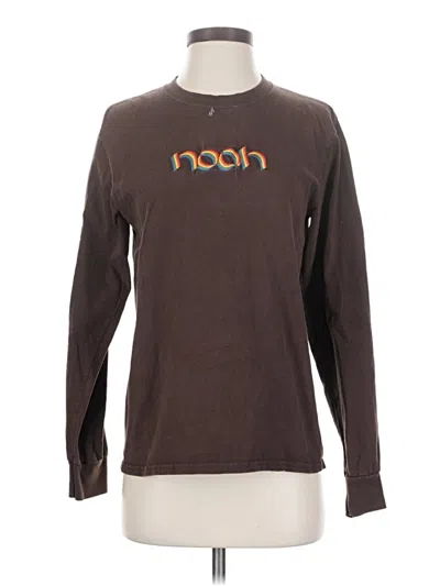 Pre-owned Noah Long Sleeve T-shirt In Brown