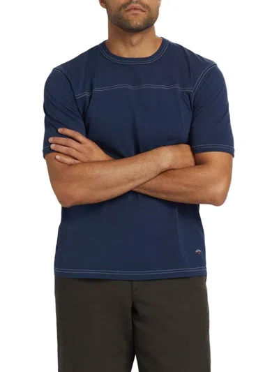 Noah Men's Football Cotton T-shirt In Blue