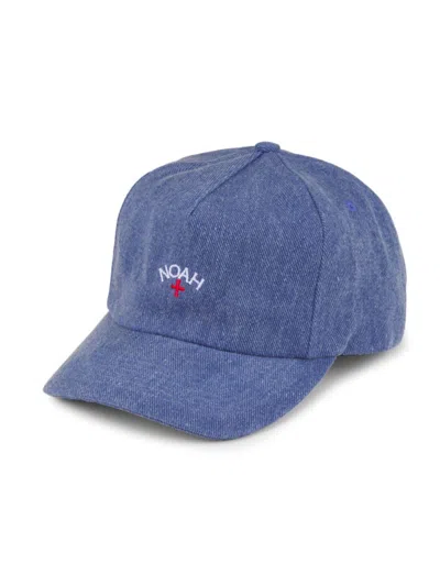Noah Men's Logo Denim Baseball Cap In Blue