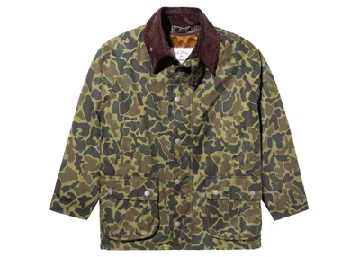 Pre-owned Noah Men's  Barbour Camo Bedale Jacket In Camo Print In Multi