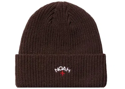 Pre-owned Noah Men's  Core Logo Beanie In Mahogany