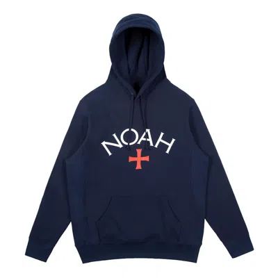 Pre-owned Noah Men's  Core Logo Hoodie In Navy Blue