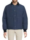 Noah Men's Quilted Puffer Jacket In Blue