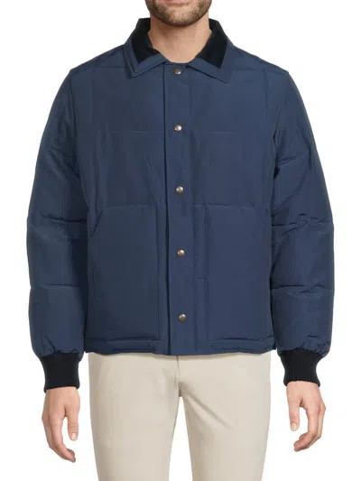 Noah Men's Quilted Puffer Jacket In Blue