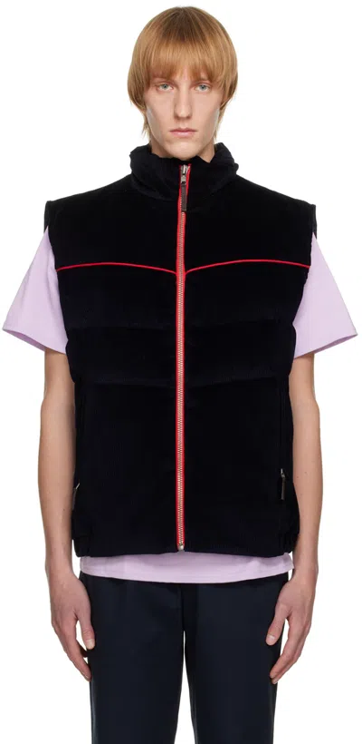 Noah Navy Padded Vest In Dny Dark Navy