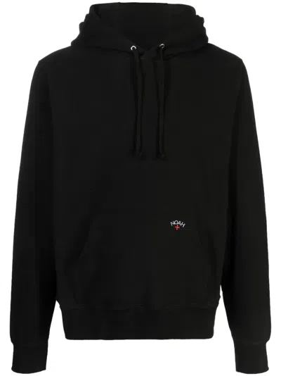 Noah Ny Classic Logo-embroidered Cotton Hoodie In Black