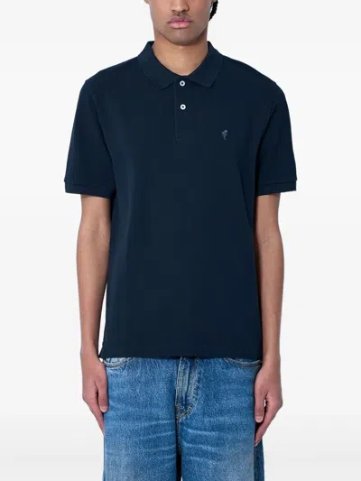 Noah Ny The Iris Polo Shirt In Blue