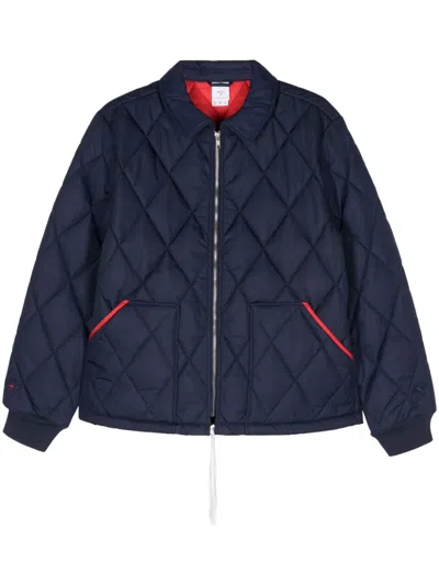 Noah Ny X Puma Padded Quilted Zipped Jacket In Blue