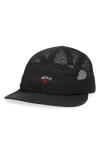 Noah Nylon Mesh Baseball Cap In Black