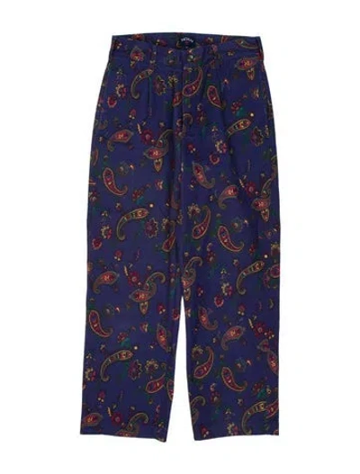 Pre-owned Noah Paisley Print Pants In Blue