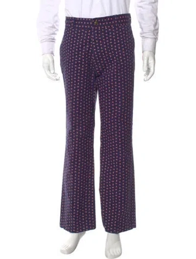 Pre-owned Noah Paisley Print Pants In Purple