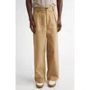 Noah Pleated Baggy Chinos In Khaki