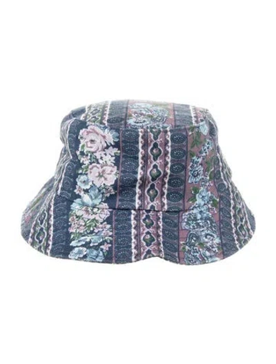 Pre-owned Noah Printed Bucket Hat In Blue