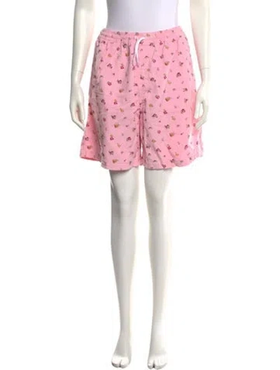 Pre-owned Noah Printed Mini Shorts In Pink