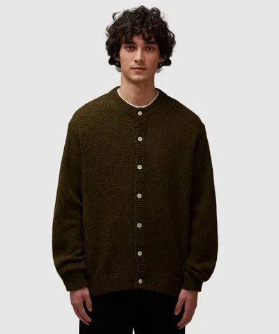 Noah Shetland Cardigan In Pine Shaddow
