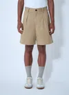Noah Single-pleat Shorts In Neutral