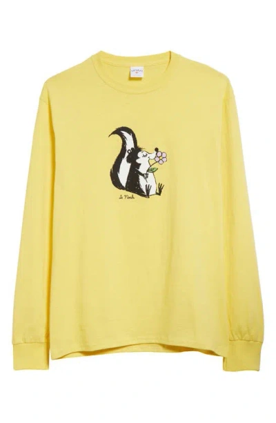 Noah Skunk Long Sleeve Graphic T-shirt In Yellow