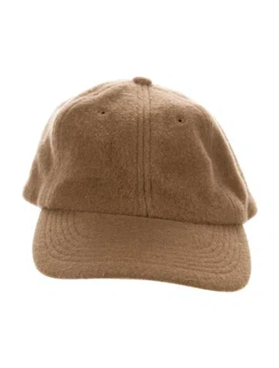 Pre-owned Noah Solid Wool Baseball Cap In Brown