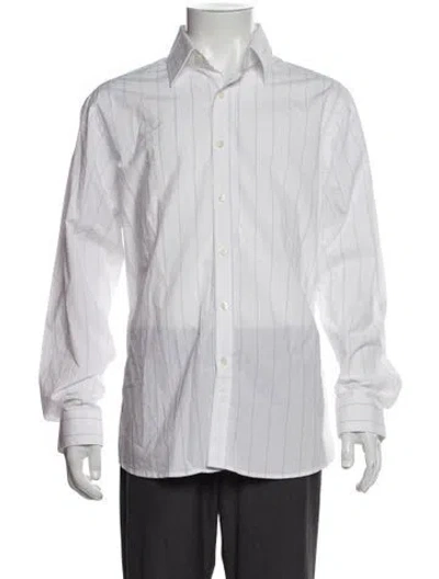 Pre-owned Noah Striped Long Sleeve Shirt In Gray